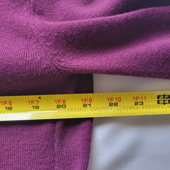 Rosanna Long Open Front Belted Purple Duster/Cardigan (Size: L) - Picture 12 of 14